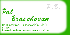 pal braschovan business card